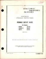 Overhaul Instructions for Hydraulic Shut-off Valves Part Nos. 404846, 404846-0-1, 406275, 407785, 466420, 452134