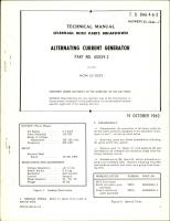 Overhaul with Parts Breakdown for Alternating Current Generator - Part AGE59-2