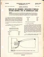 Propellers and Accessories; Installation of Propeller Anti-Icing Equipment, Steel or Aluminum-Alloy Blades