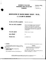 Modification of Heater Wiring Circuit - TB-25L, L-1, M and N Aircraft