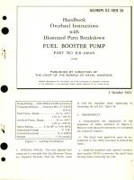 Overhaul Instructions with Illustrated Parts Breakdown for Fuel Booster Pump Part No. RR-11810A 