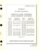 Overhaul Instructions for Vertical Gyro Controls (Gyro Horizon Controls) Part No. 12400, 12401, 12402