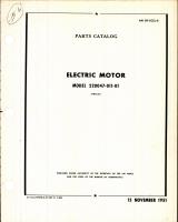 Parts Catalog for Pesco Electric Motors, Model 220047-011-01