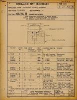 Hydraulic Test Procedure for Hydraulic Valve Disconnect Shuttle 