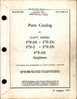 Parts Catalog for F7F-1N, F7F-2N, F7F-3, F7F-3N, and F7F-4N