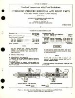 Overhaul Instructions with Parts Breakdown for Hydraulic Pressure Reducing and Relief Valve Part No. 1006120 