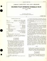 Overhaul Instructions with Parts Breakdown for Solenoid Pilot-Operated Hydraulic Valve Part No. 1371-569460 