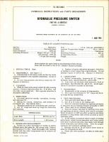 Overhaul Instructions with Parts Breakdown for Hydraulic Pressure Switch Part No AL-58D1113A1