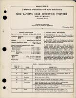 Overhaul Instructions with Parts Breakdown for Nose Landing Gear Actuating Cylinder - Part K41318-5 