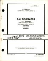 Overhaul Instructions for DC Generator