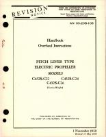 Overhaul Instructions for Pitch Lever Type Electric Propeller - Models C432S-C22, C432S-C24, C432S-C26