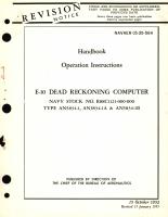 Operation Instructions for E-10 Dead Reckoning Computer Type AN5834-1, AN5834-1A & AN5834-1B