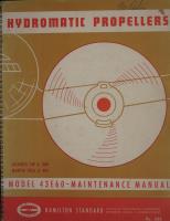 Maintenance Manual for Hamilton Standard Model 43E60 Hydromatic Propellers