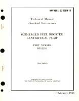 Overhaul Instructions for Submerged Fuel Booster Centrifugal Pump Part No. RG12210 