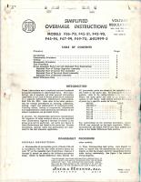 Overhaul Instructions for Voltage Regulators - Models F36-70, F45-51, F45-90, F45-95, F47-99, F49-70, and JH12999-3 