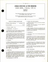 Overhaul Instructions with Parts Breakdown for Nose Wheel 17:00-20, Type III