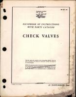 Instructions with Parts Catalog for Check Valves 