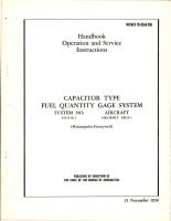 Operation and Service Instructions for Capacitor Type Fuel Quantity Gage System - System YG551E-1 