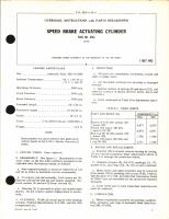 Overhaul Instructions with Parts Breakdown for Speed Brake Actuating Cylinder Part No. 4565