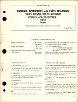 Overhaul Instructions with Parts for 3000 PSI Multirange Hydraulic Actuated Electrical Switch Assembly - 5432840 