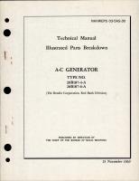 Illustrated Parts Breakdown for AC Generator - Type 28B187-4-A, 28B187-6-A 