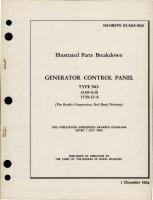 Illustrated Parts Breakdown for Generator Control Panel - Type 1539-11-B and 1539-12-A