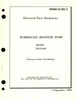 Illustrated Parts Breakdown for Submerged Booster Pump Model TB116900