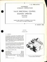Handbook of Instructions for Valve Directional Control Solenoid Operated HPC118100