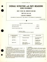 Overhaul Instructions with Parts Breakdown for Servo Disconnect Part No. DQ-9