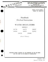 Overhaul Instructions for Water Regulators Models 101796, 104384, 169478, 169479, 169953, 229300, 190255, 222552