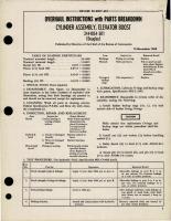 Overhaul Instructions with Parts Breakdown for Elevator Boost Cylinder Assembly - 3444054-501