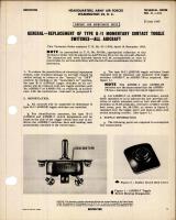 Replacement of Type B-11 Momentary Contact Toggle Switches