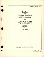 Overhaul Instructions with Parts Catalog for Control Boxes - Parts 49-C-177, 48-C-190, and 46-C-199-5