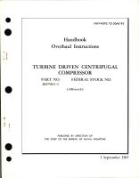 Overhaul Instructions for Turbine Driven Centrifugal Compressor - Part 204790-1-1