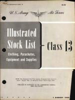 Illustrated Stock List Clothing, Parachutes, Equipment and Supplies