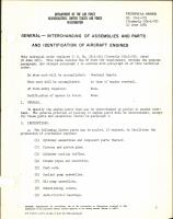 Interchanging of Assemblies and Parts and Identification of Aircraft engines