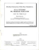 Overhaul Instructions with Parts Breakdown for Dual Synchro Oil Pressure Indicator - Part 27600-C2A-1-A3