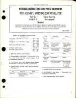 Overhaul Instructions with Parts for Arresting Gear Installation Bolt Assembly - 5548037-25