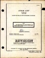 Stock List - Parts For Rolls-Royce Engines (Packard)