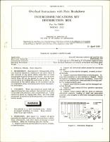 Overhaul Instructions with Parts for Intercommunications Set Distribution Box - Part 708883 - Model 2522 