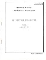 Maintenance Instructions for AC Voltage Regulator - Model 3S2060DR113A1