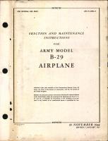 Erection and Maintenance Instructions for Army Model B-29 Airplane