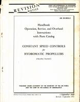 Operation, Service, & Overhaul Instructions with Parts Catalog for Constant Speed and Hydromatic Propellers