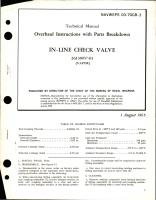 Overhaul Instructions with Parts Breakdown for In-Line Check Valve - 26130037-01