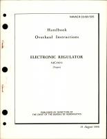 Overhaul Instructions for Electronic Regulator - 53C159-1