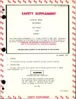 Safety Supplement to Technical Manual of Manual for USAF Series T-28A