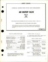 Overhaul Instructions with Parts Breakdown for Air Shutoff Valve - Part 104008 