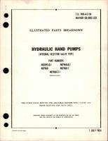 Illustrated Parts Breakdown for Hydraulic Hand Pumps - Integral Selector Valve Type 