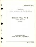 Overhaul Instructions with Parts Breakdown for Primer Fuel Pump - Model RG16540