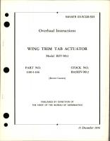 Overhaul Instructions for Wing Trim Tab Actuator Model REV-M12 - Part 1100-1-166 